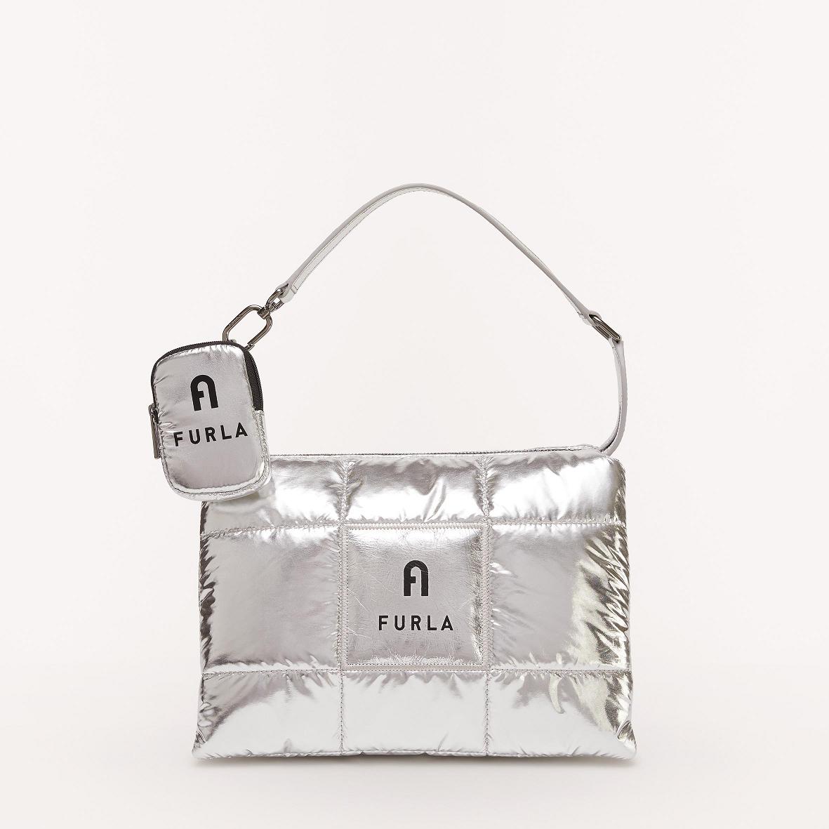 Furla Piuma Tasker Danmark - Skuldertasker Dame Sølv VFT260473